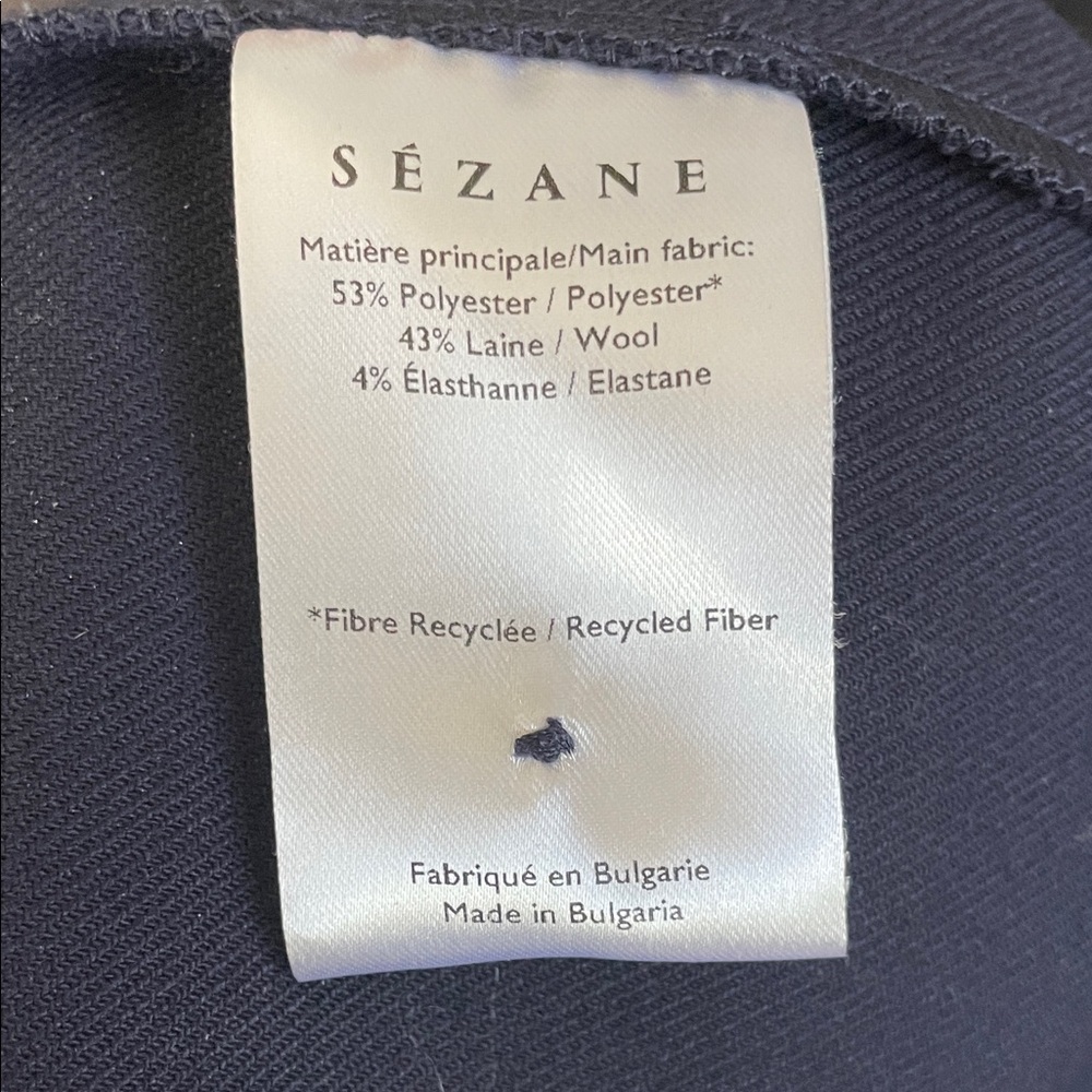 Sezane Midnight Blue Mini Skirt with Button Detail - Picture 4 of 5